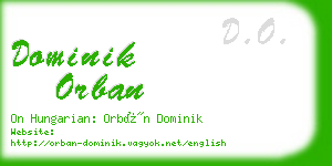 dominik orban business card